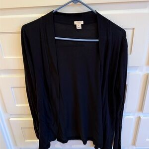 J. Crew Black Open Cardigan